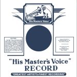 HMV Blue 78 RPM Record Cover