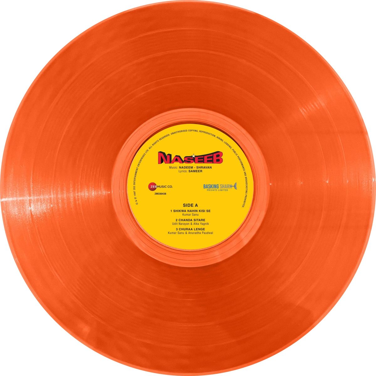 Naseeb - ZMC00438 - Orange Coloured - New Released LP Hindi Vinyl - Image 2