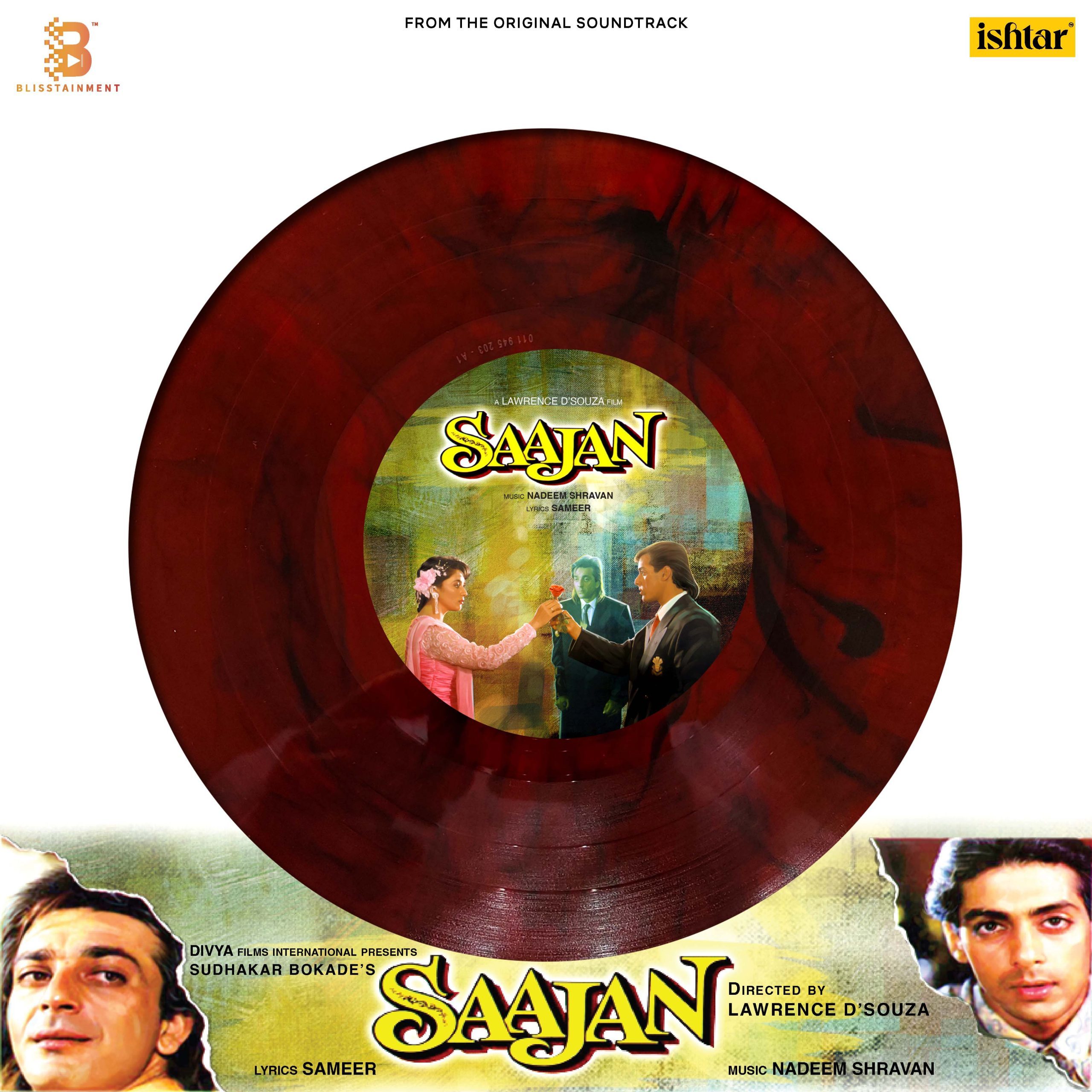 1731992229-673c1aa516853-scaled-1.jpg Saajan - VCF 2054N - Cover Book Fold - Record Colour - Red Marble - New Released Hindi LP Vinyl Record - Image 1
