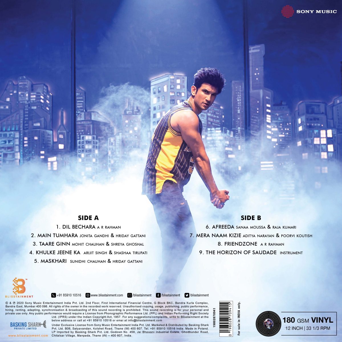 Dil Bechara - 198028709415 - Cover Book Fold - New Released Hindi LP Vinyl Record - Image 2