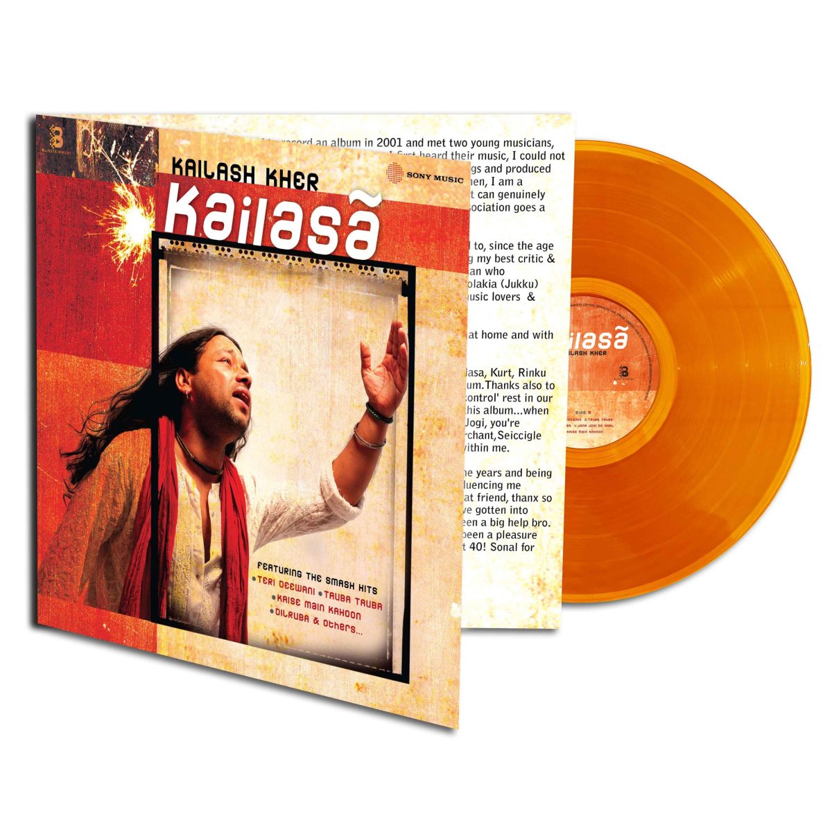 Kailash Kher - Kailasa - 886979363717 - CBF - Record Colour - Orange - New Release Hindi LP Vinyl Record - Image 3