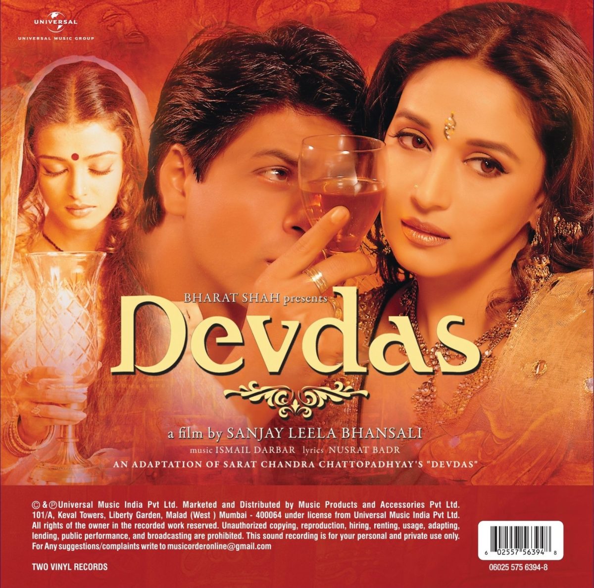 Devdas - 602557563948 - CBF - New Release Hindi LP Vinyl - 2LP Set - Image 2