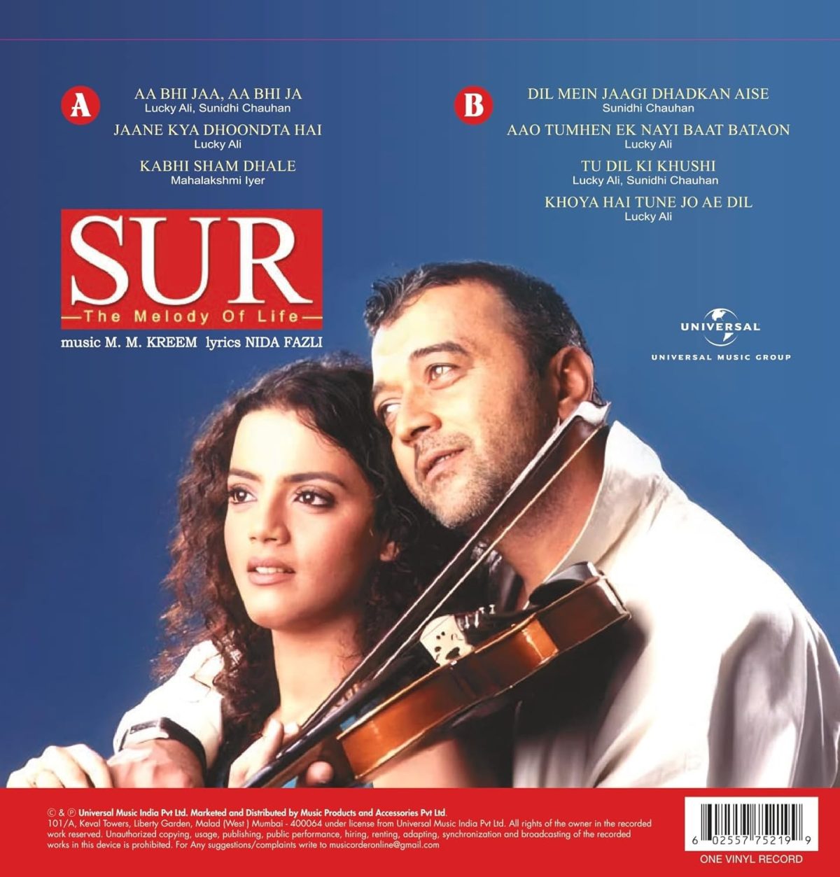 Sur - The Melody of Life - 602557752199 - New Released Hindi LP Vinyl Record - Image 2