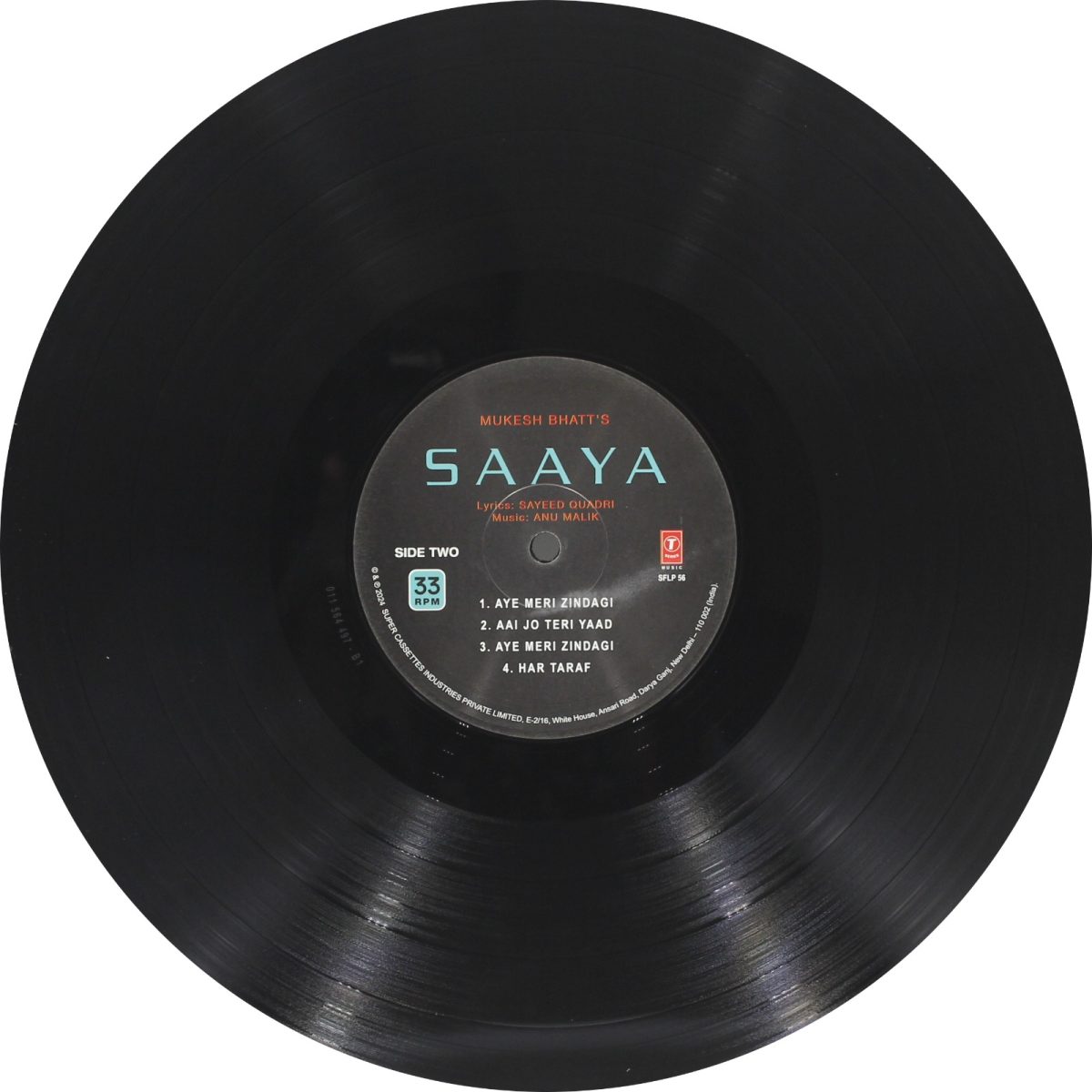 Saaya - SFLP 56 - New Release Hindi LP Vinyl Record - Image 3