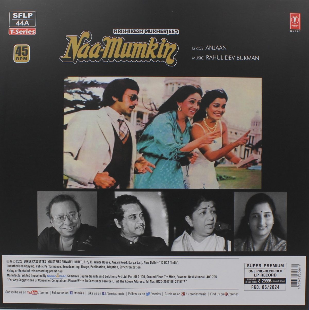 Naa-mumkin - SFLP 44A - New Release Hindi LP Vinyl Record - Image 2