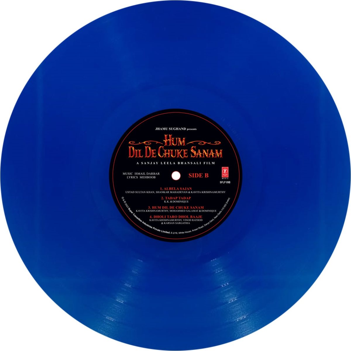Hum Dil De Chuke Sanam - SFLP 09B - Record Colour - Blue - New Release Hindi LP Vinyl - Image 3