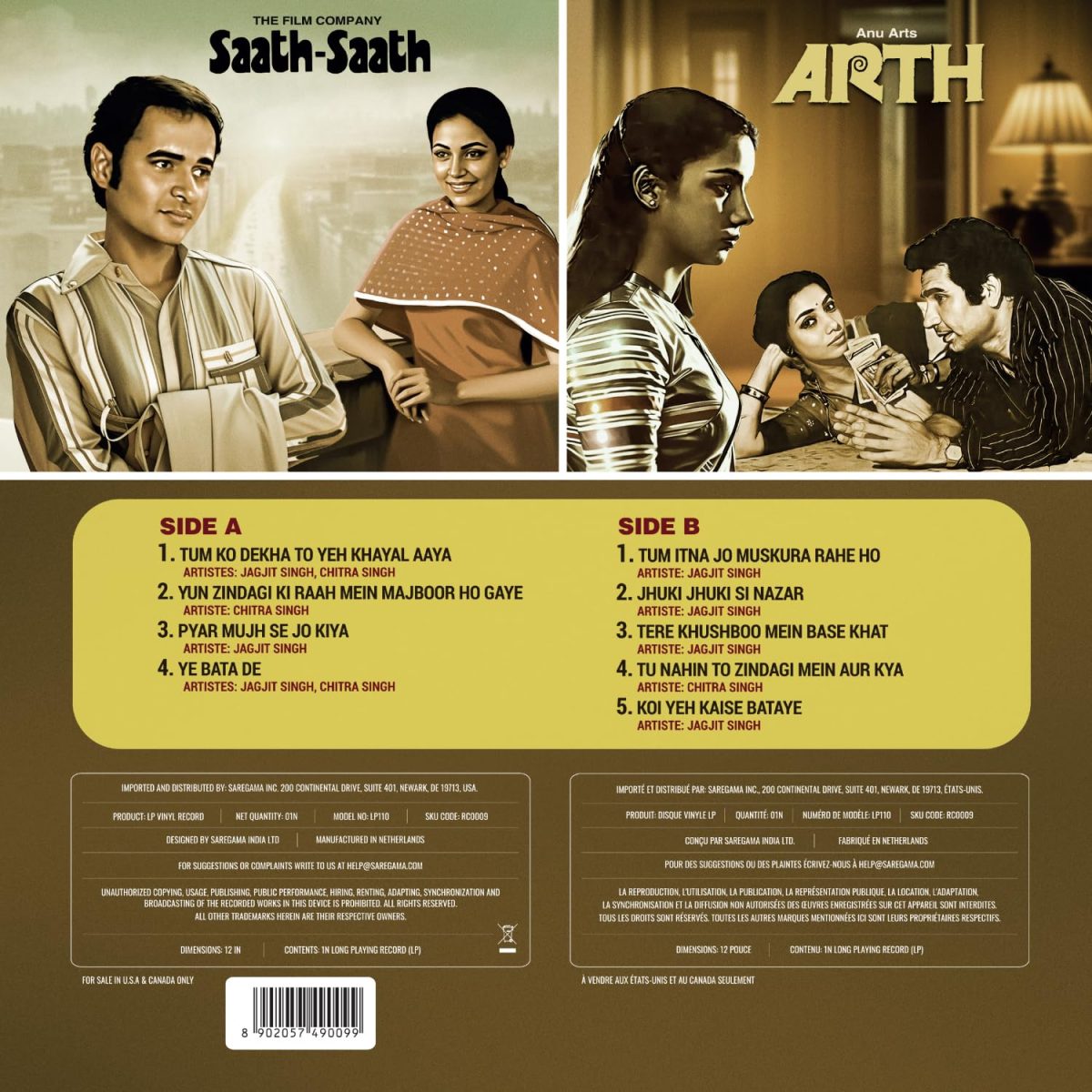 Saath Saath & Arth – 8902057490099 – New Release Hindi LP Vinyl Record - Image 2
