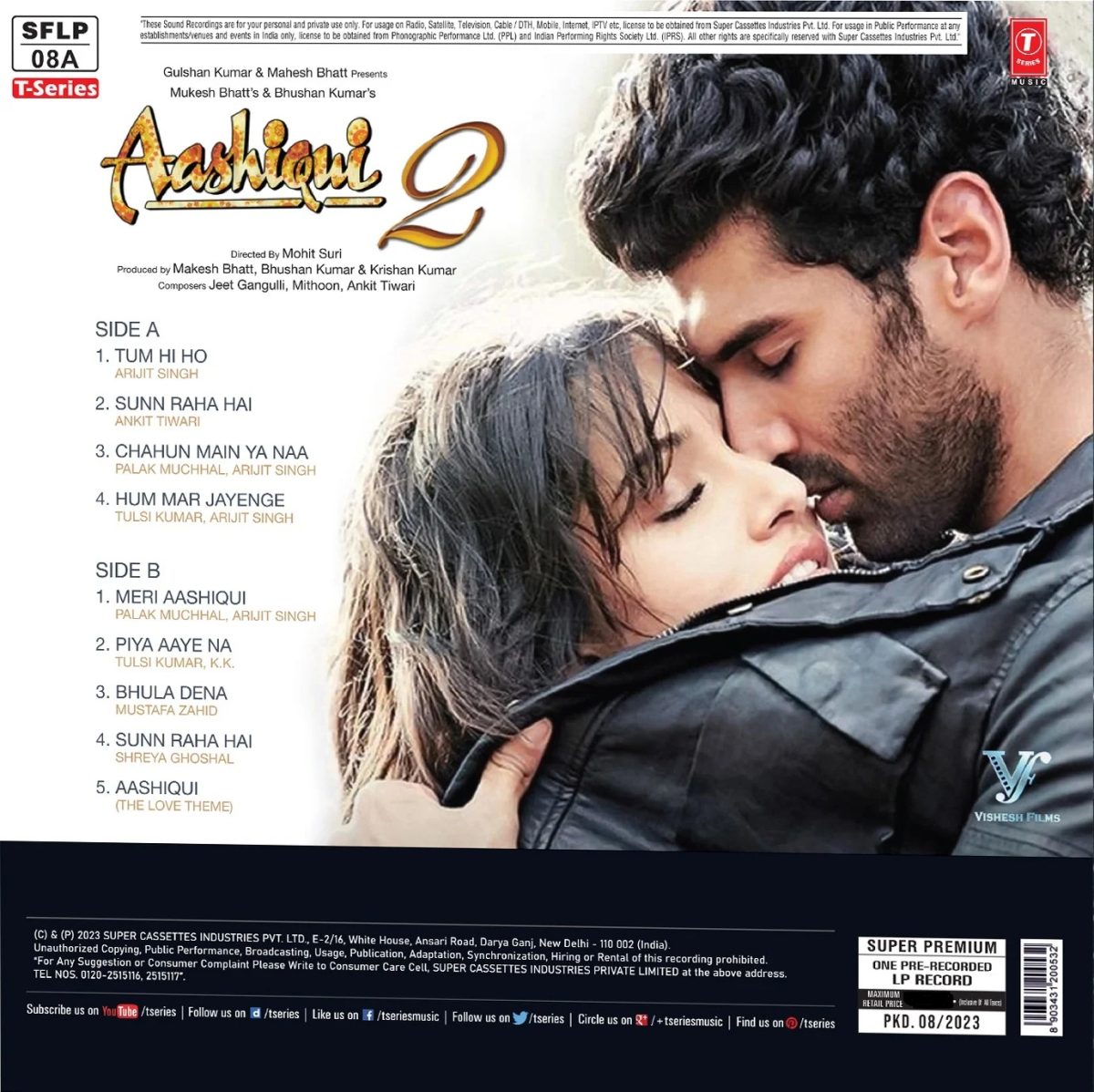 Aashiqui 2 - SFLP 08A - New Release Hindi LP Vinyl Record - Image 2