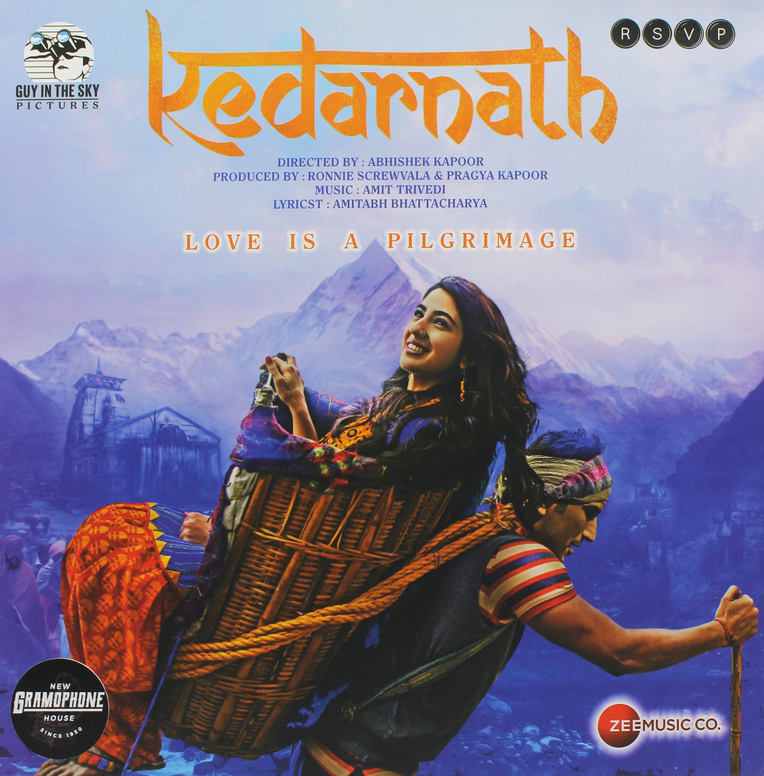 IMG_3022-scaled-1.jpg Kedarnath - VS34ZEE0020 – Blue Coloured - New Release Hindi LP Vinyl Record - Image 1