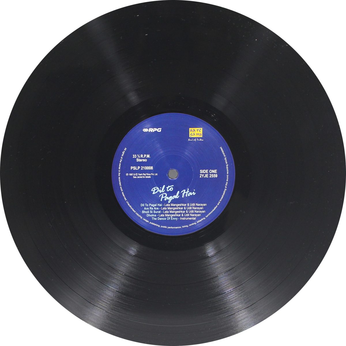 Dil To Pagal Hai – PSLP 210008 - New Release Hindi LP Vinyl Record - Image 3