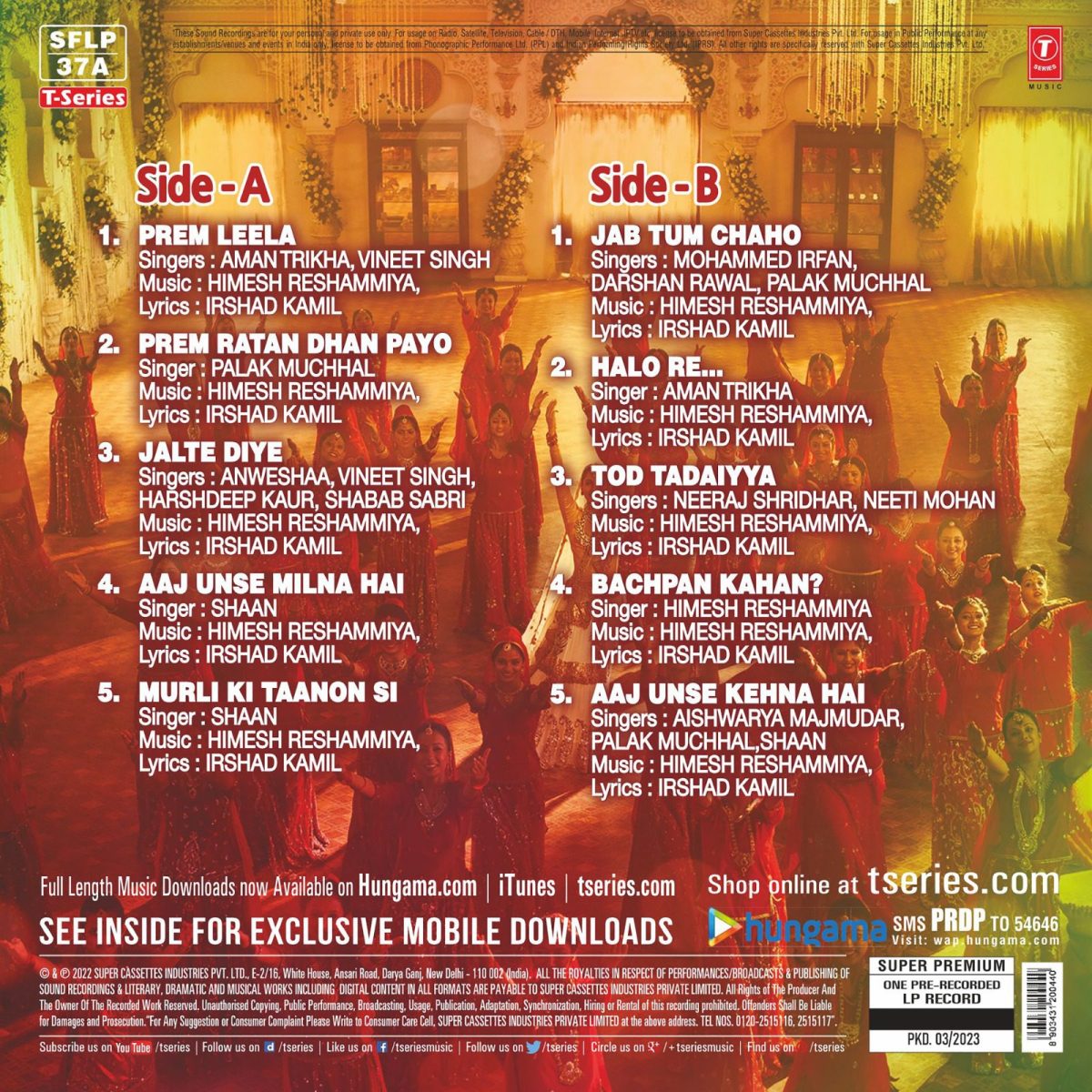 Prem Ratan Dhan Payo - SFLP 37A – Magenta Coloured - New Release Hindi LP Vinyl Record - Image 2