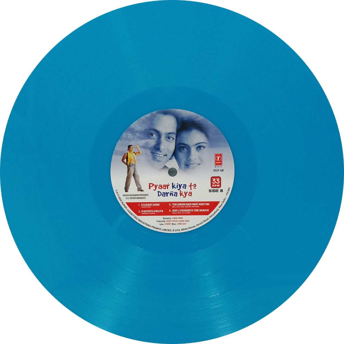 Pyaar Kiya To Darna Kya - SFLP 68 - Cover Book Fold - Record Colour - Sky Blue - New Released LP Hindi Vinyl - Image 5