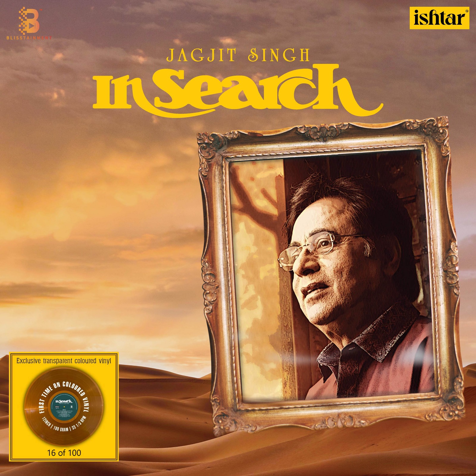 c23ebb00-03c3-4a52-884f-53fdc6ceee08.jpg Jagjit Singh - In Search - VCBC 034 - Transparent Gold - CBF - New Release Hindi LP Vinyl Record - Image 1