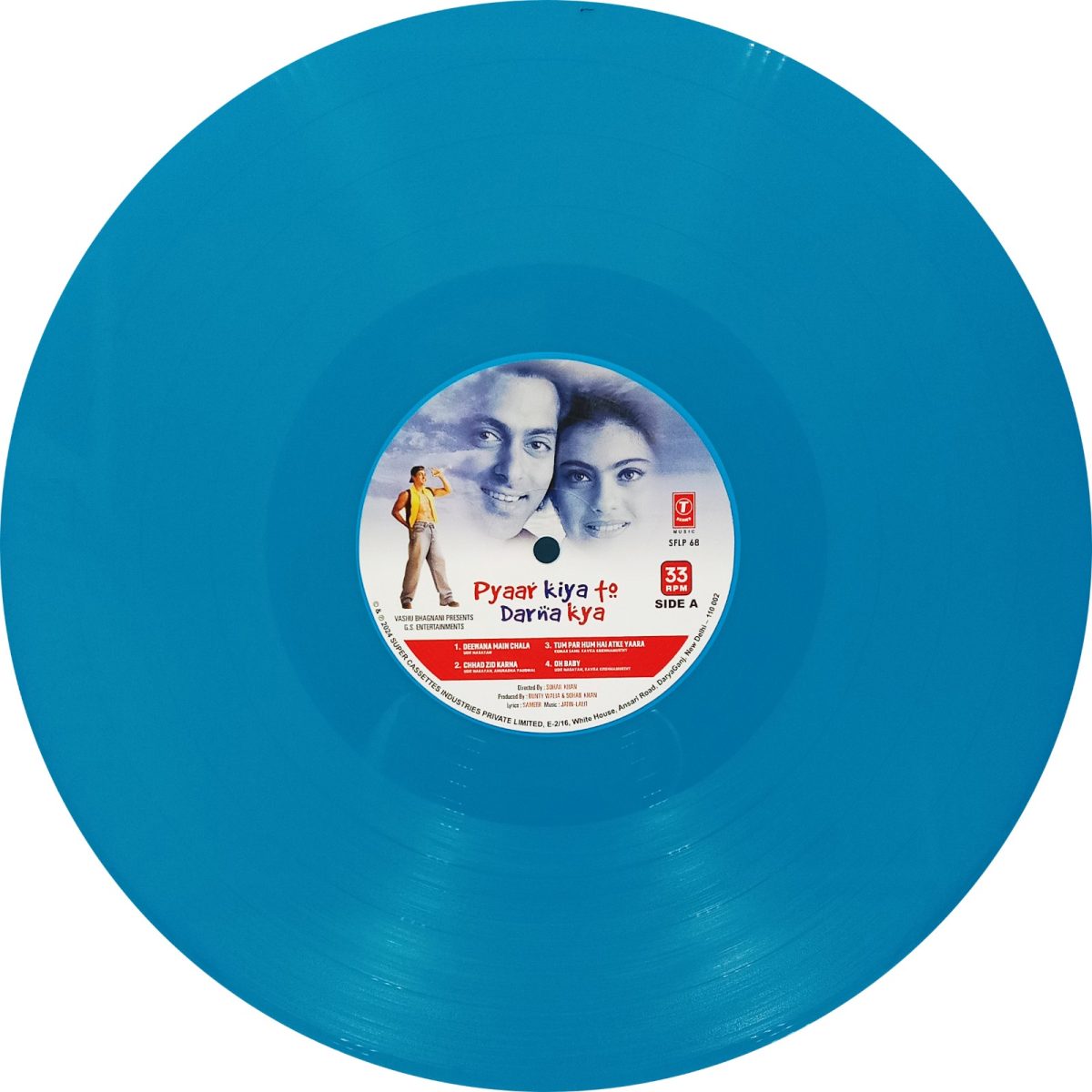 Pyaar Kiya To Darna Kya - SFLP 68 - Cover Book Fold - Record Colour - Sky Blue - New Released LP Hindi Vinyl - Image 4